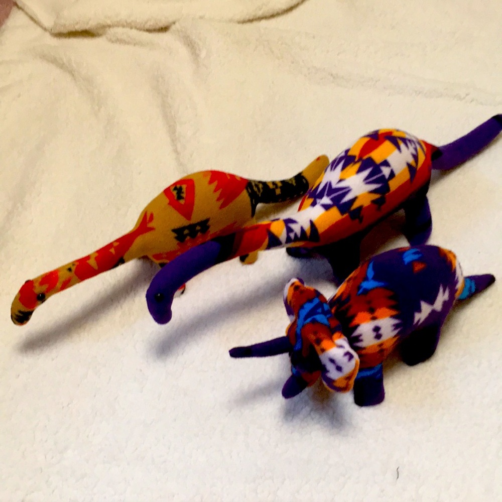Pendleton blanket stuffed dinosaurs